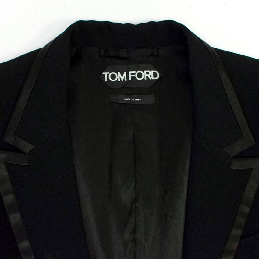 Tom Ford Black Blazer with Silk Trim For Sale 2