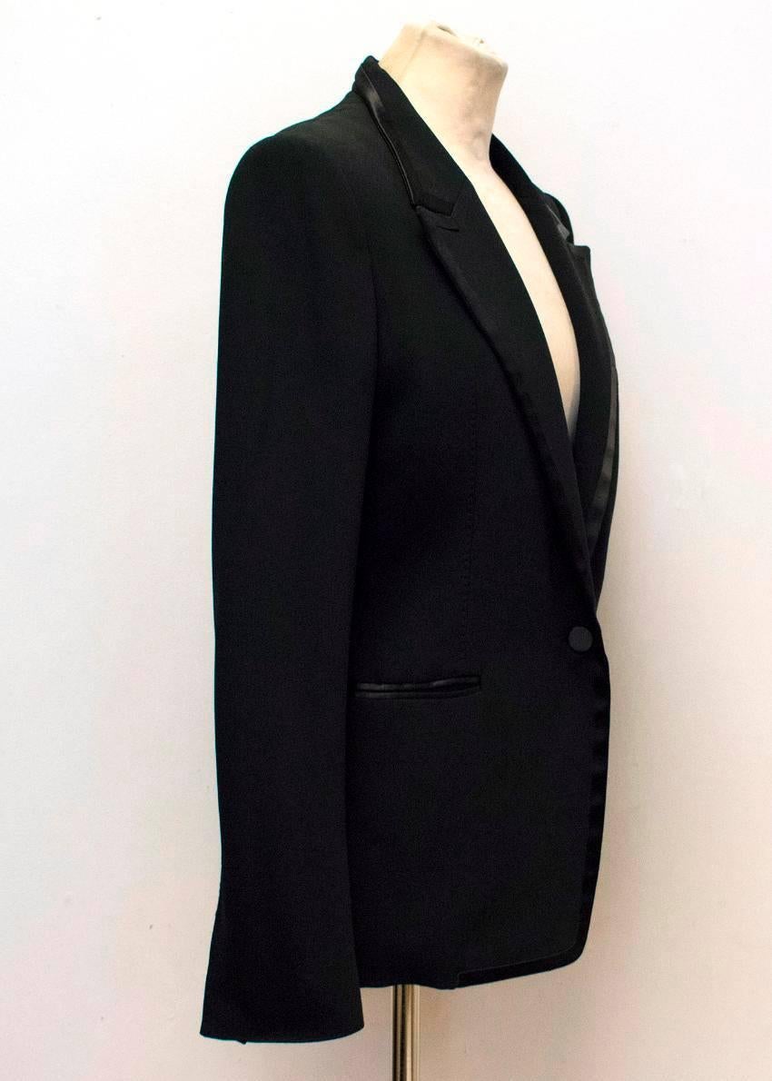 Tom Ford Black Blazer with Silk Trim In Excellent Condition For Sale In London, GB