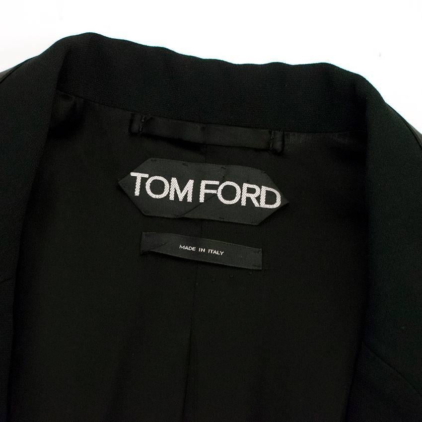 Tom Ford Black Blazer with Silk Trim For Sale 3