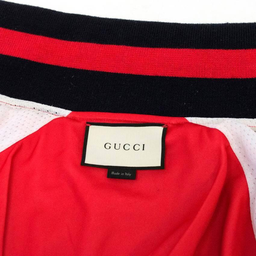 Women's Gucci Men's Red Eagle Print Technical Jersey Jacket For Sale