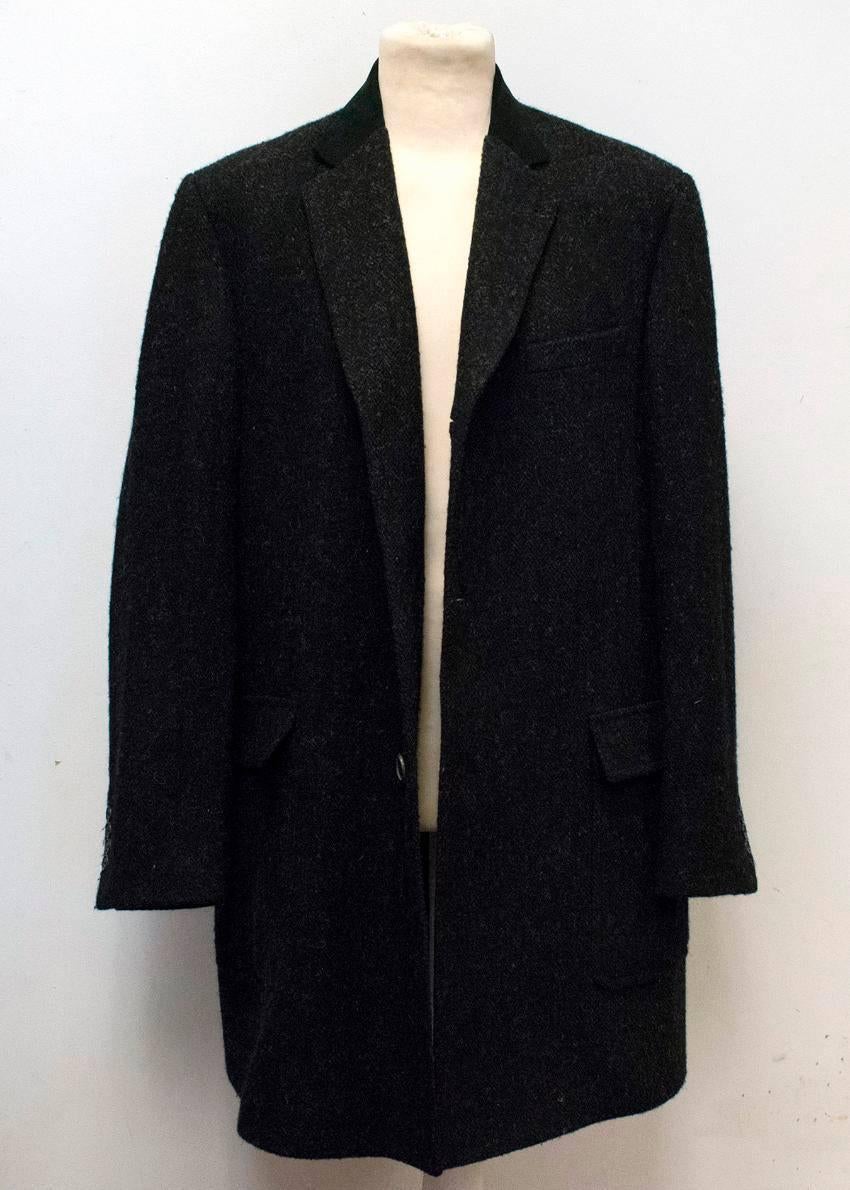 Margaret Howell Dark Wool Overcoat  In Excellent Condition For Sale In London, GB