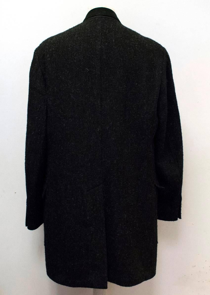 Black Margaret Howell Dark Wool Overcoat  For Sale