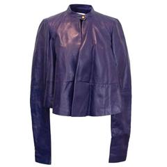 Vionnet purple leather jacket