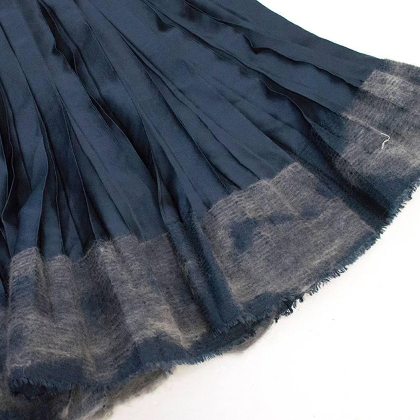 Vionnet Blue Silk Skirt with Braces For Sale 1