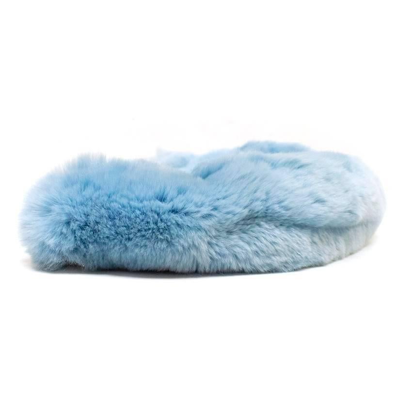 blue fur chanel bag