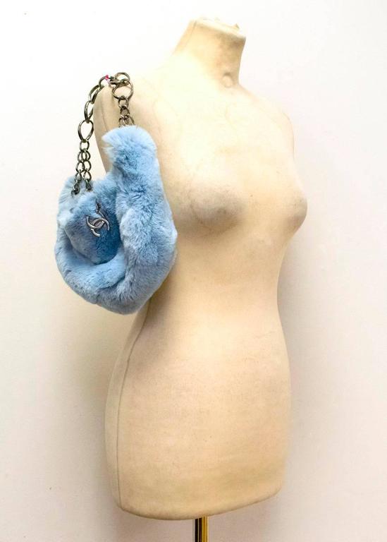 Chanel Powder Blue Rabbit Fur Handbag For Sale at 1stDibs  blue fur chanel  bag, chanel rabbit fur bag, blue fur purse