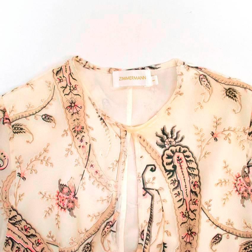 Women's  Zimmerman Patterned Silk Dress For Sale