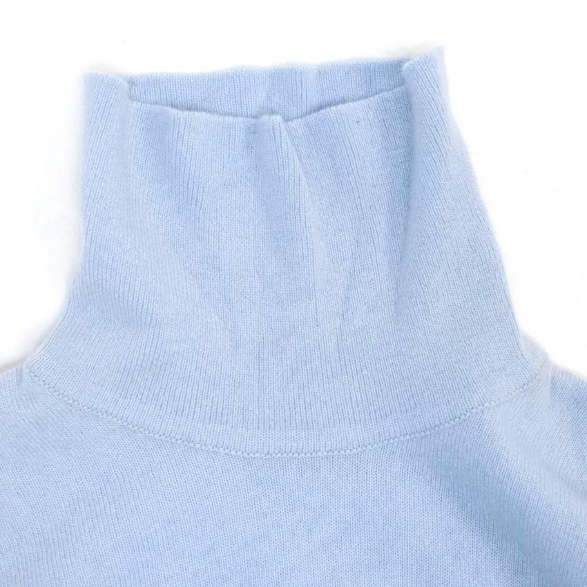 mens light blue roll neck jumper
