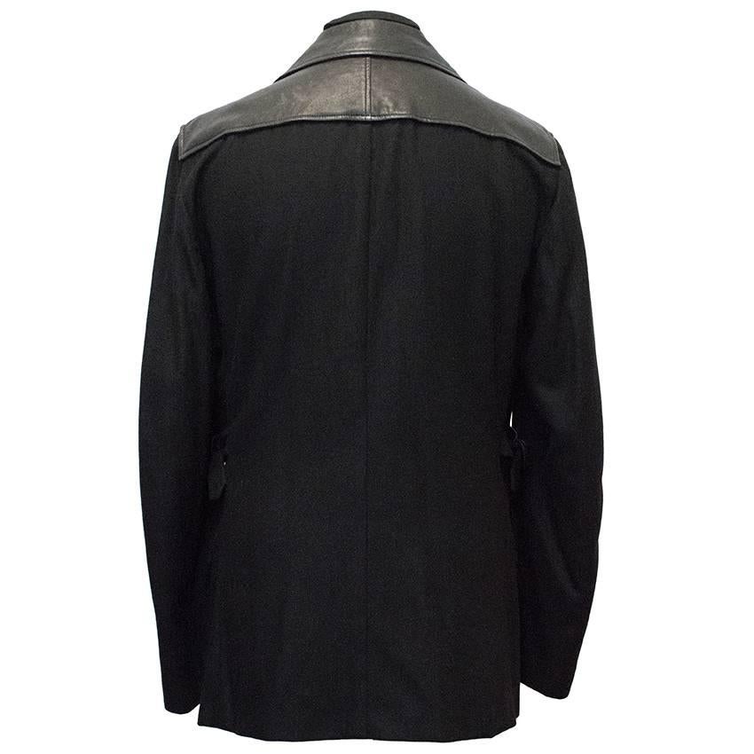 Bottega Venetta Cashmere blazer and Leather Vest Jacket In Excellent Condition For Sale In London, GB