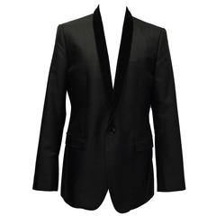 Dolce & Gabbana Black Textured Silk Blend Blazer 3