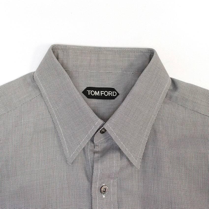 Gray Tom Ford Grey Textured Dress Shirt  For Sale