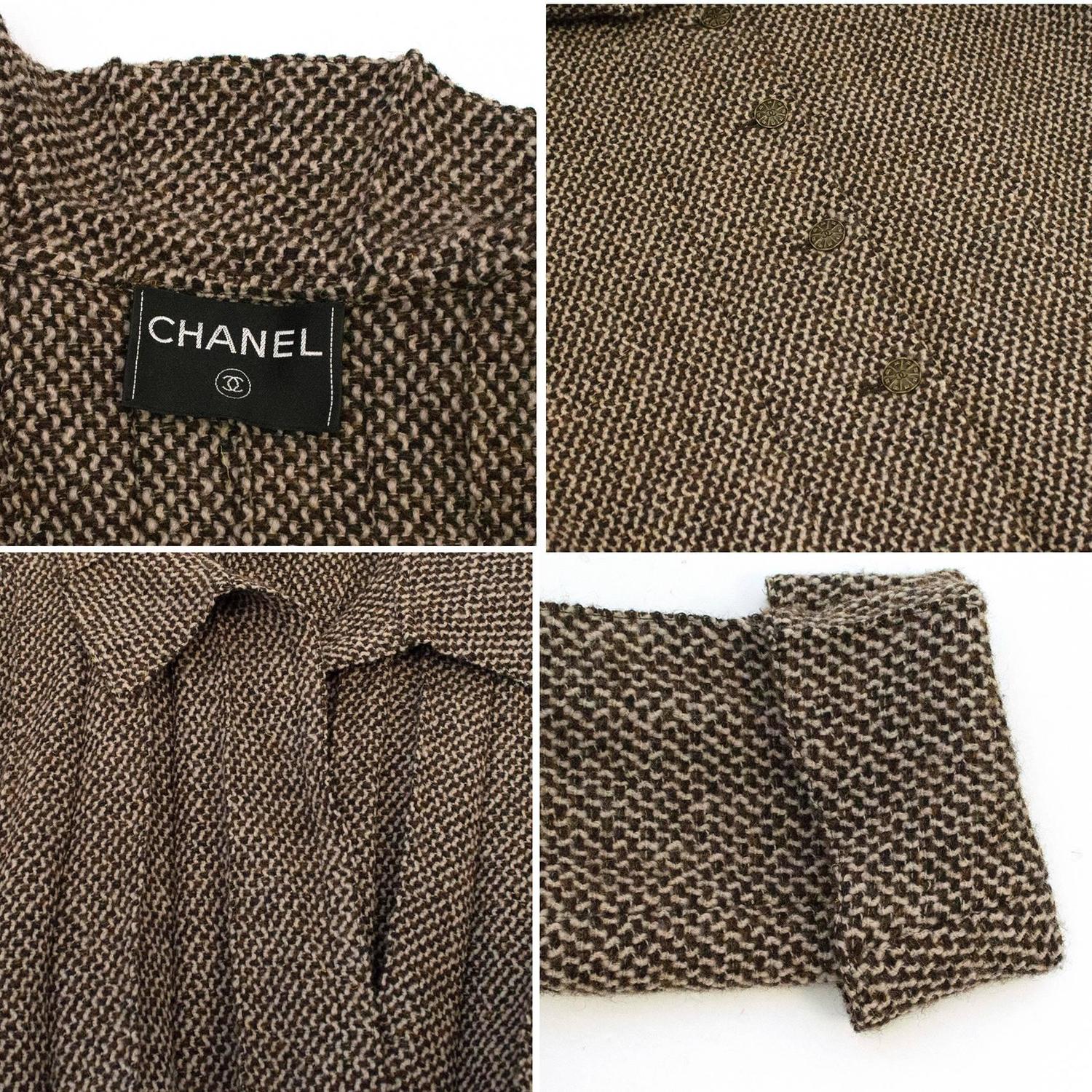 Chanel Tweed Skirt Wool Suit For Sale at 1stdibs