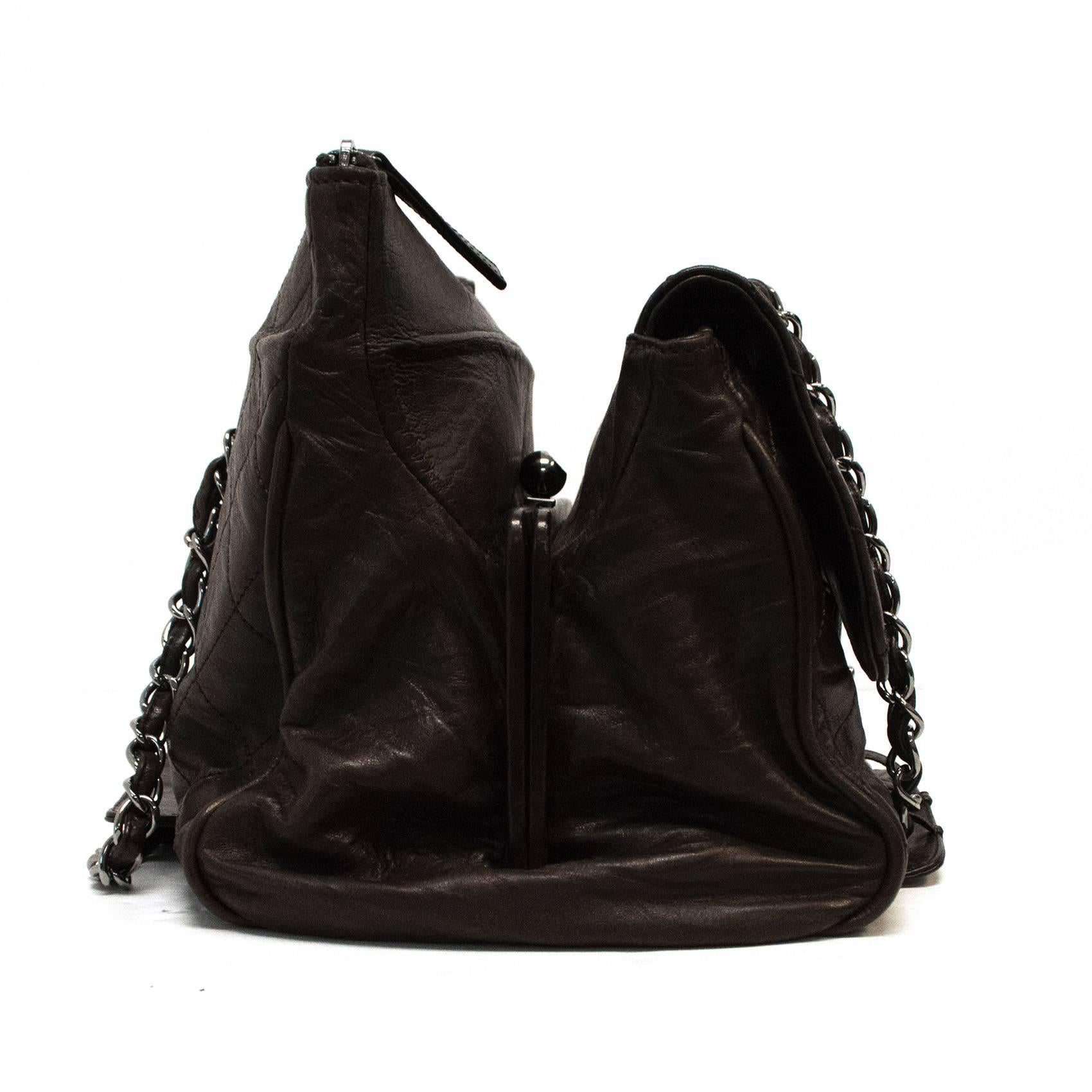 Chanel Dark Brown Gladstone Bag For Sale 1