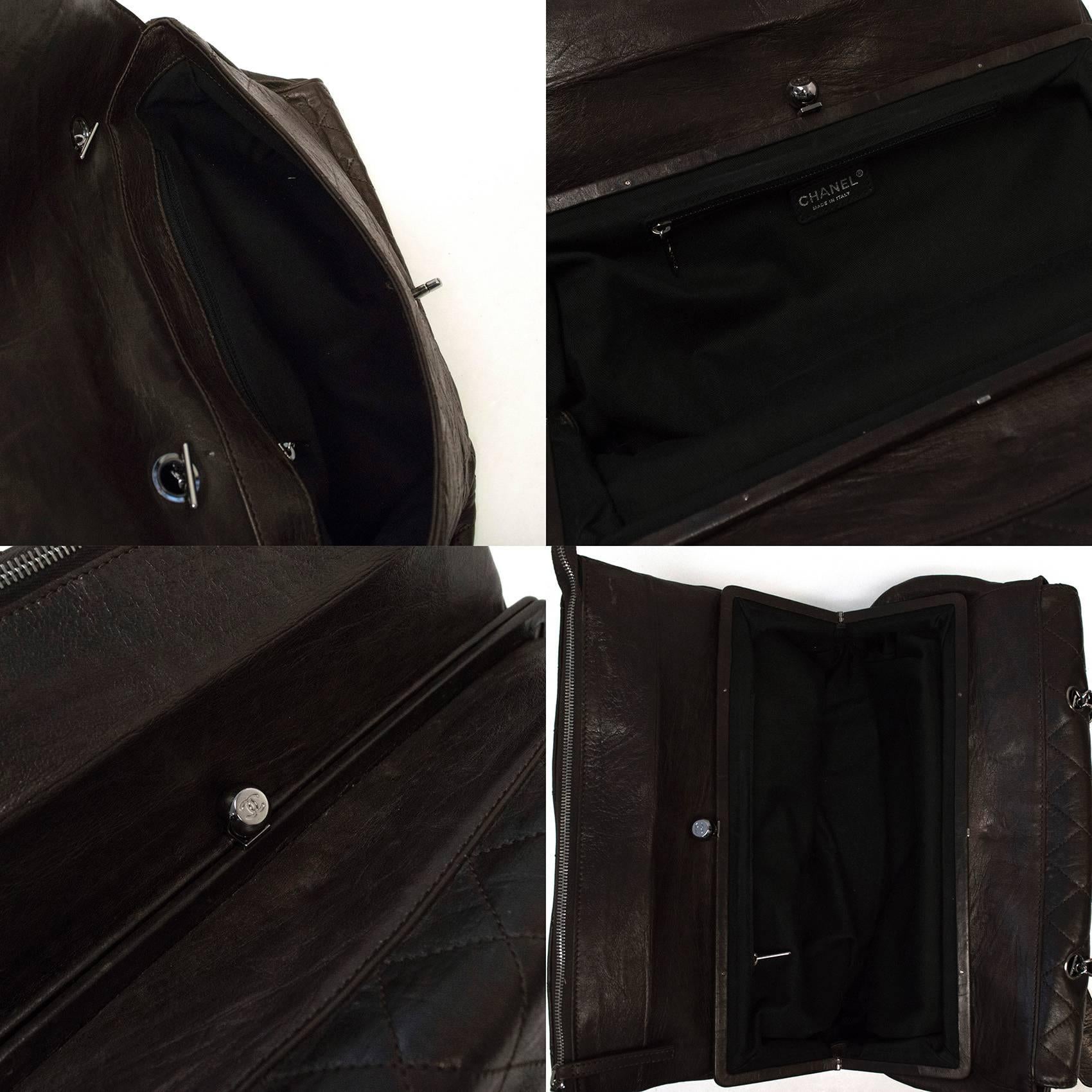 Chanel Dark Brown Gladstone Bag For Sale 2