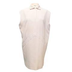 Balenciaga Cream Sleeveless Shirt Dress