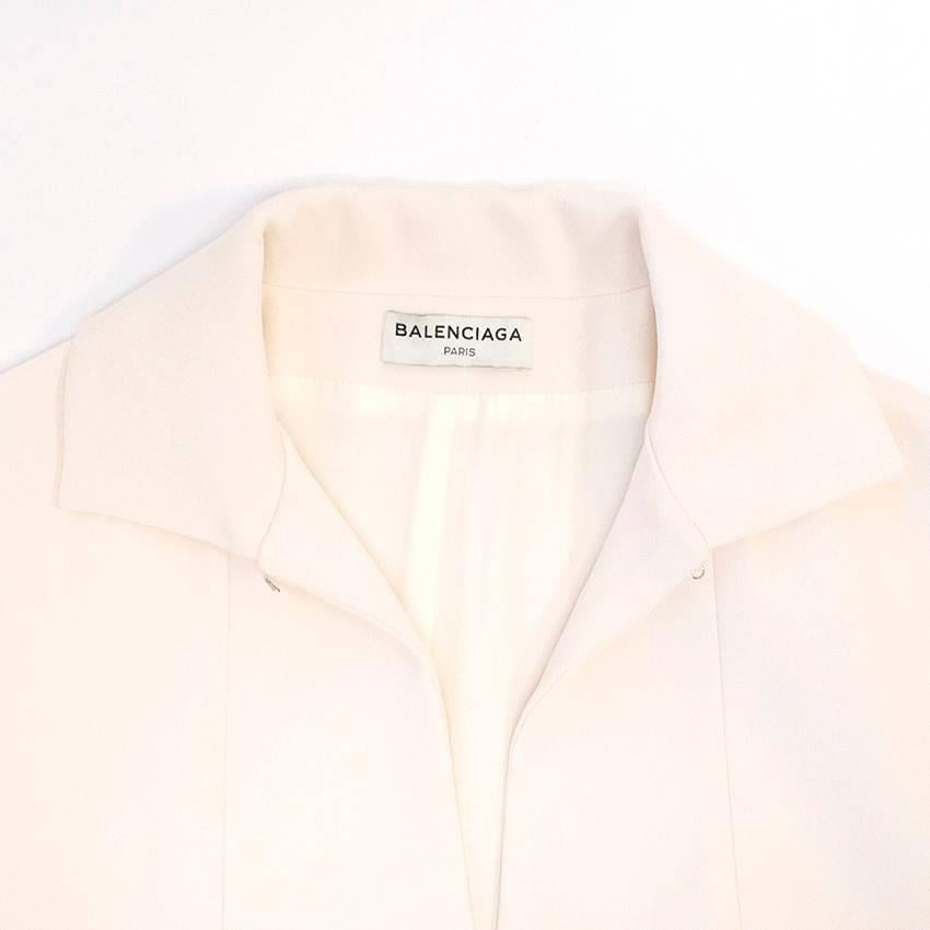 Balenciaga Cream Sleeveless Shirt Dress For Sale 1