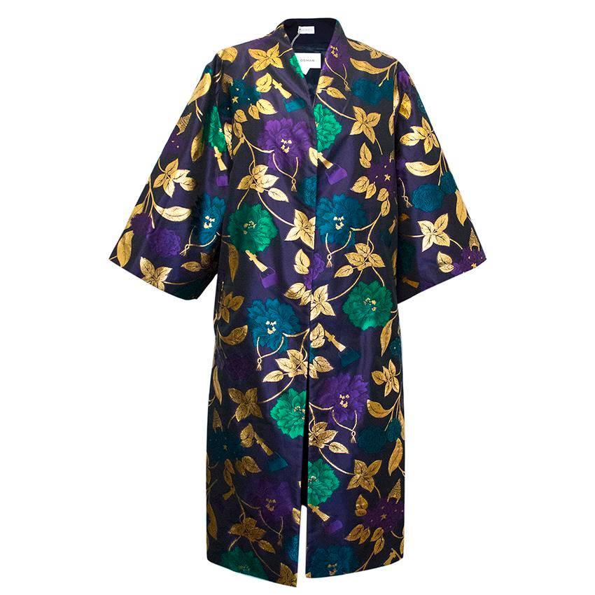 Osman Floral Patterned Raglan Coat For Sale