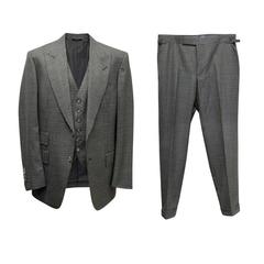 Tom Ford Grey Checked Three Piece Suit