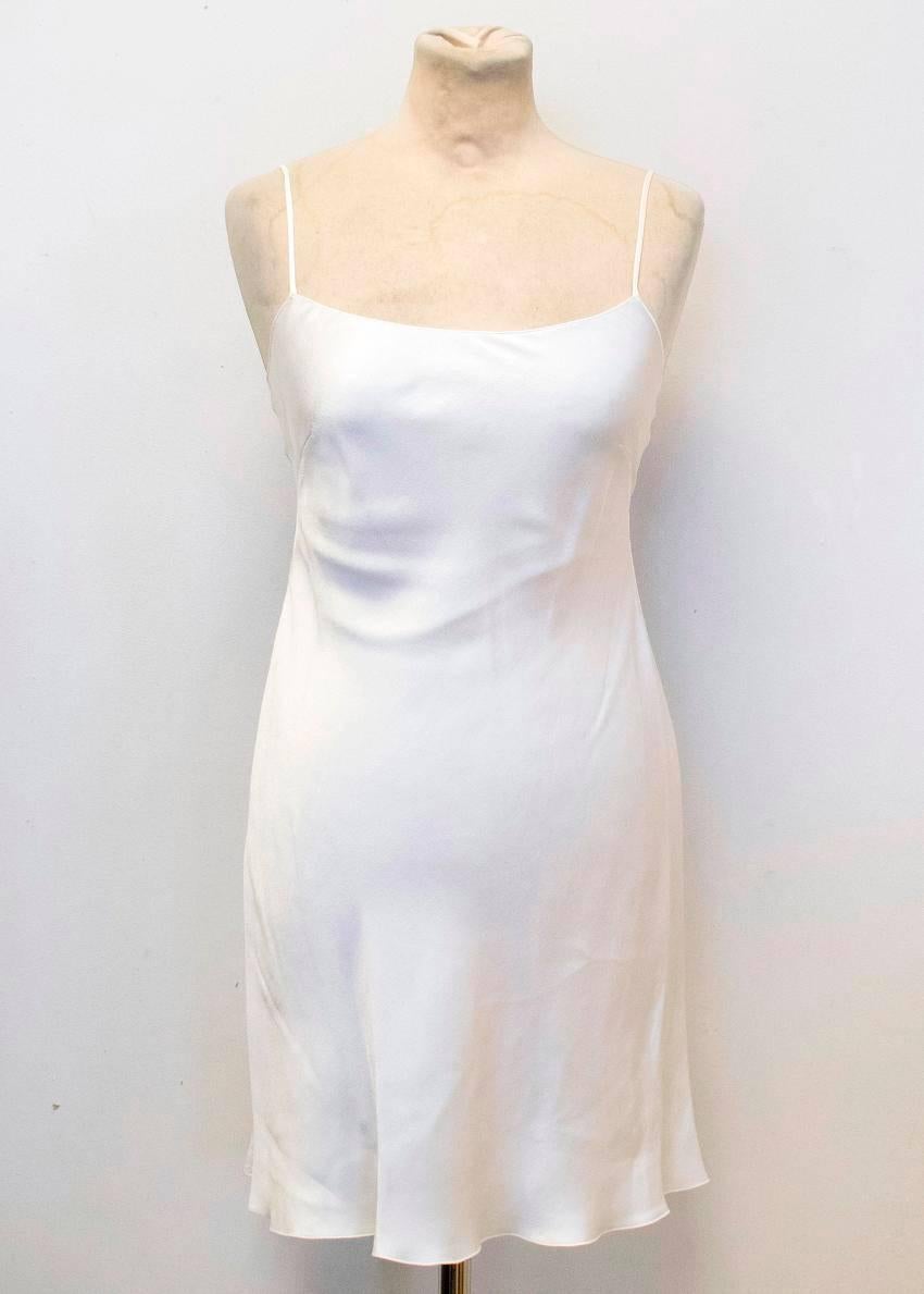 Women's Alberta Ferretti Cream Ruffled Mini Dress For Sale