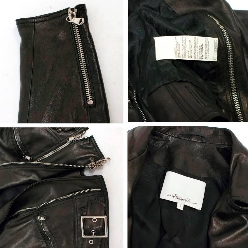 Philip Lim Leather and Wool Layered Jacket In Excellent Condition For Sale In London, GB