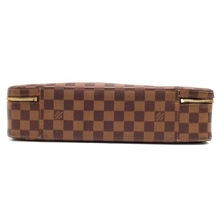 Louis Vuitton Cross Body Briefcase in Brown Monogram Check For Sale at ...