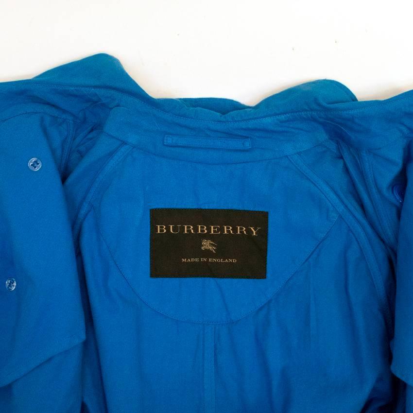 Burberry Men's Blue Trench Coat For Sale 2