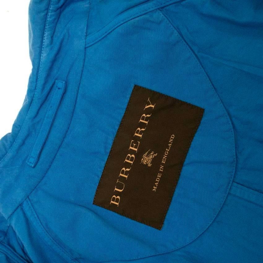 Burberry Men's Blue Trench Coat For Sale 3