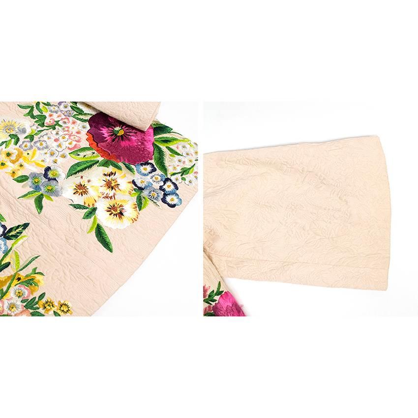 Dolce & Gabbana Pale Pink Floral Embroidered Jacket For Sale 1