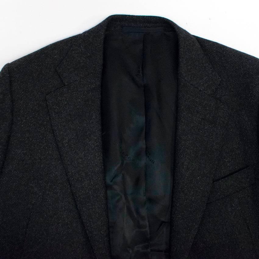 Burberry Dark Grey Wool Blend Blazer Size 50 For Sale 5
