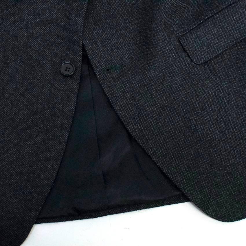 Burberry Dark Grey Wool Blend Blazer Size 50 For Sale 2