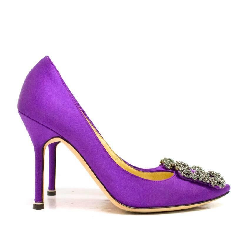 manolo blahnik purple heels