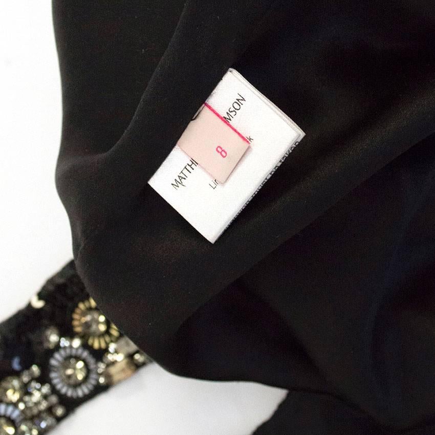 Matthew Williamson Black Silk Sequin Vest In Excellent Condition For Sale In London, GB