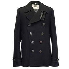 Burberry Black Double Breasted Coat