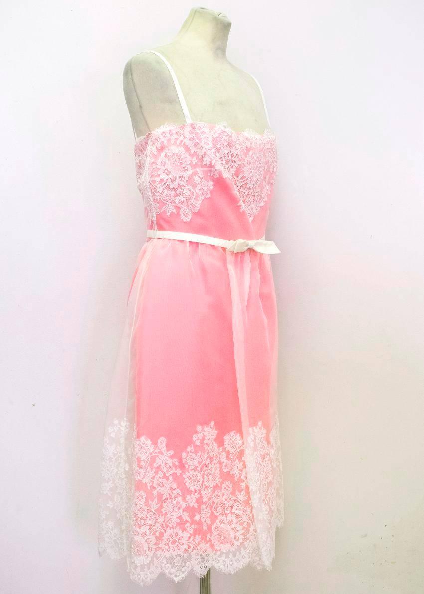 pink overlay dress