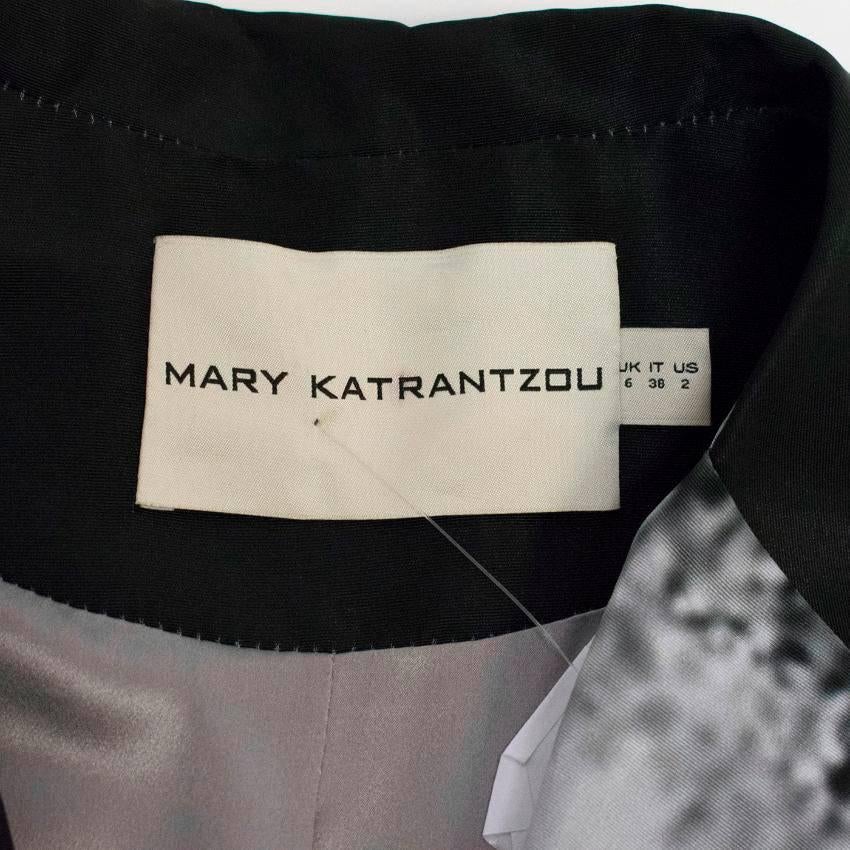 Mary Katrantzou Monochrome Printed Lightweight Coat For Sale 4