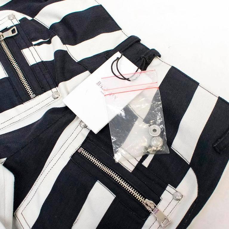 balmain striped pants
