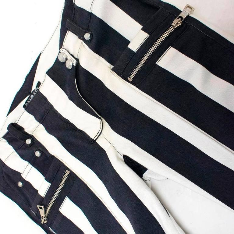 balmain striped pants