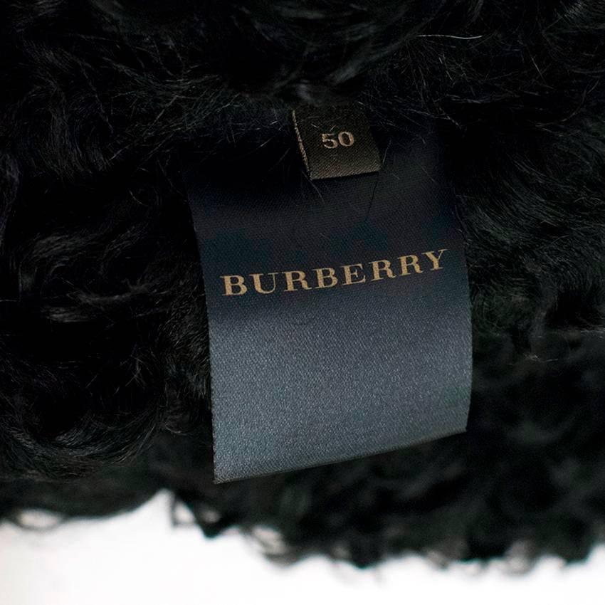 Burberry Mens Black Shearling & Suede Coat For Sale 1