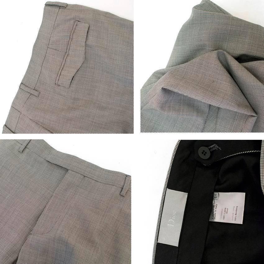 Dior Black and Grey Houndstooth Two Piece Suit In Excellent Condition For Sale In London, GB