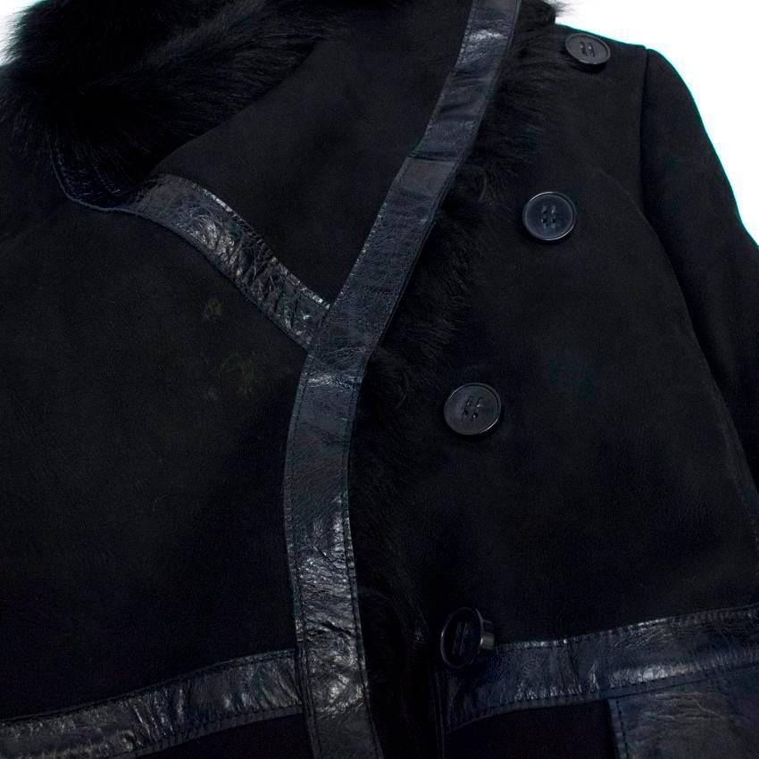 black suede shearling jacket
