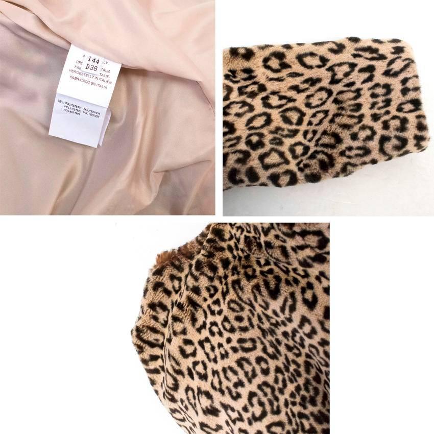 Women's Blumarine Leopard Print Faux Fur Jacket For Sale