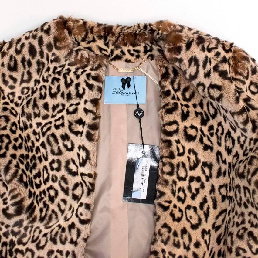 Blumarine Leopard Print Faux Fur Jacket For Sale 1