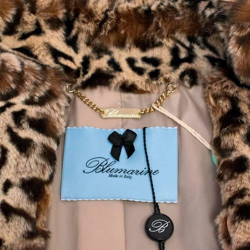 Blumarine Leopard Print Faux Fur Jacket For Sale 3