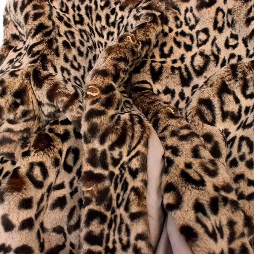Blumarine Leopard Print Faux Fur Jacket For Sale 4