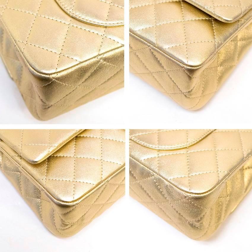 Chanel Gold Flap Bag For Sale 2