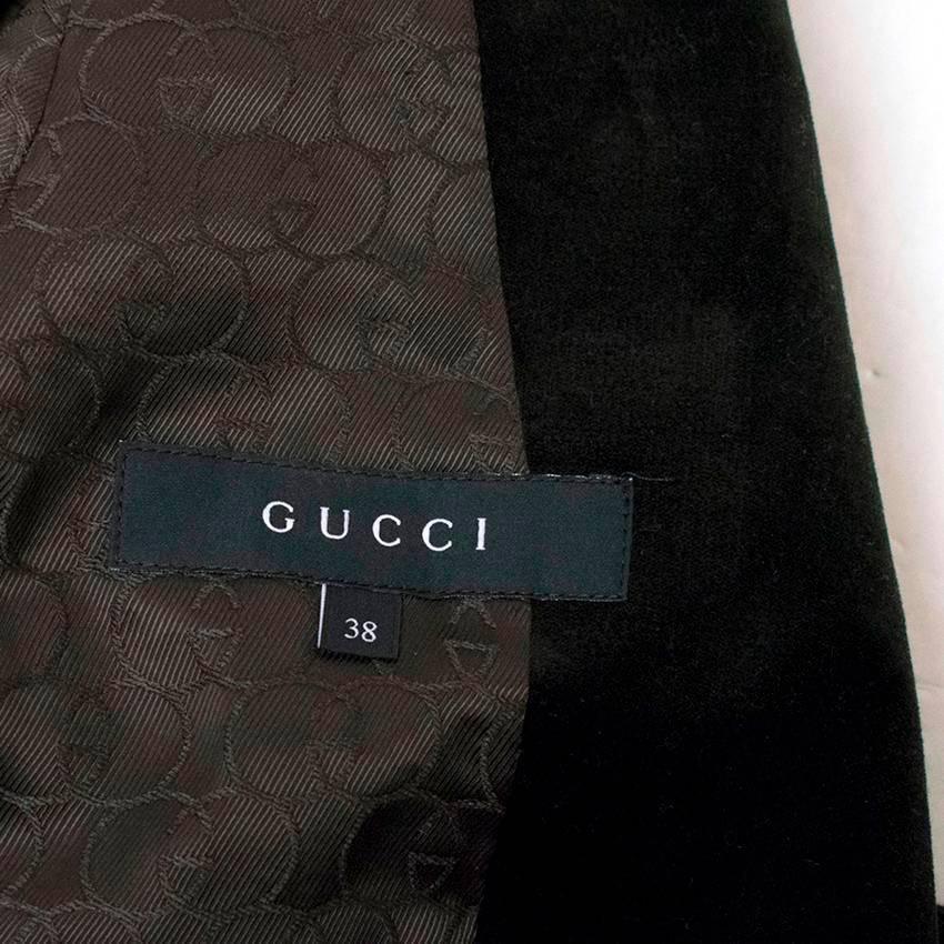 Gucci Velvet Brown Blazer For Sale 4