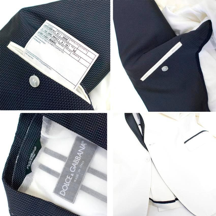 Dolce and Gabbana White Dinner Jacket with a Bow Tie For Sale 2