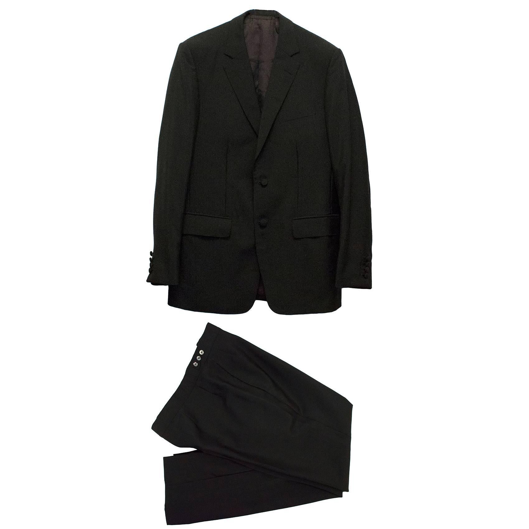 Kilgour Black Wool Trouser Suit For Sale