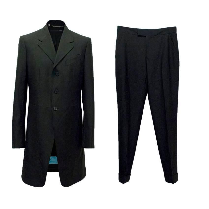 Alexander McQueen Two Piece Black Wool Suit For Sale