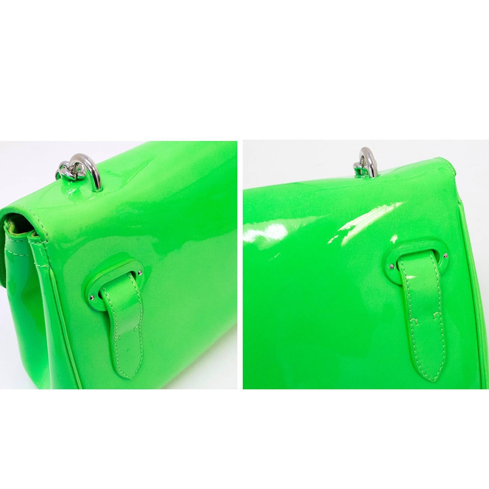 Ralph Lauren 'Ricky' Neon Green Shoulder Bag  For Sale 1